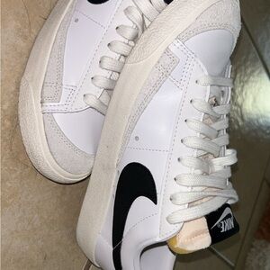 Nike Kids White and Black Sneakers